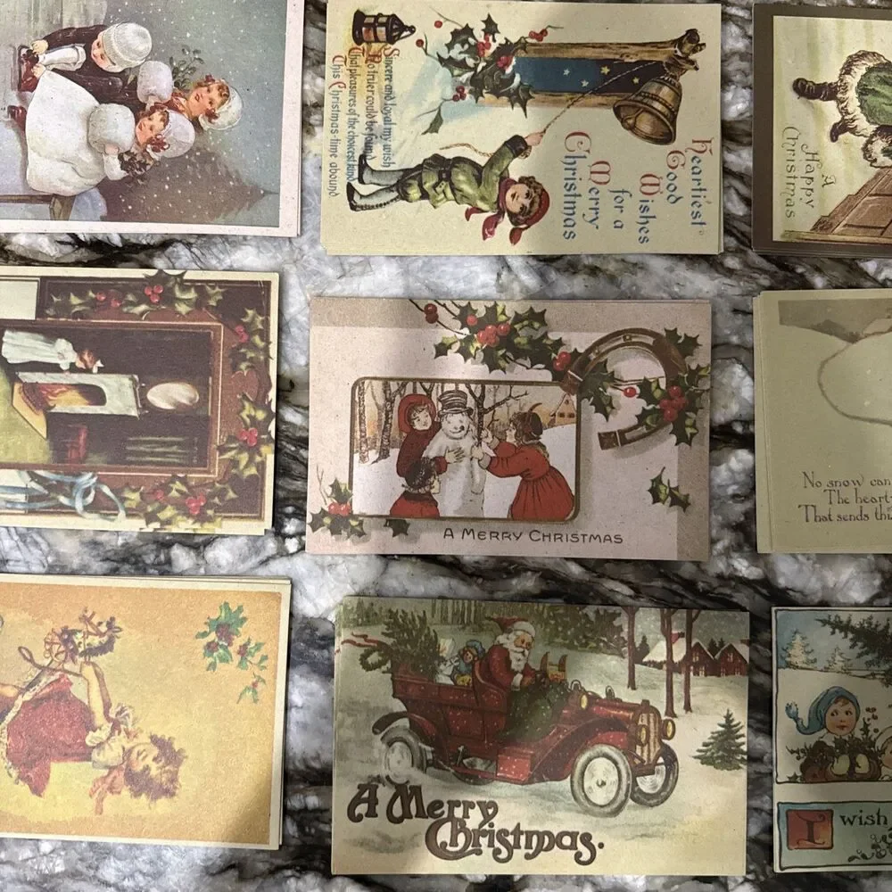 Vintage NOS Christmas Post Cards-48 Total Cards 4 of Each 12 Scenes - Picture 4 of 8